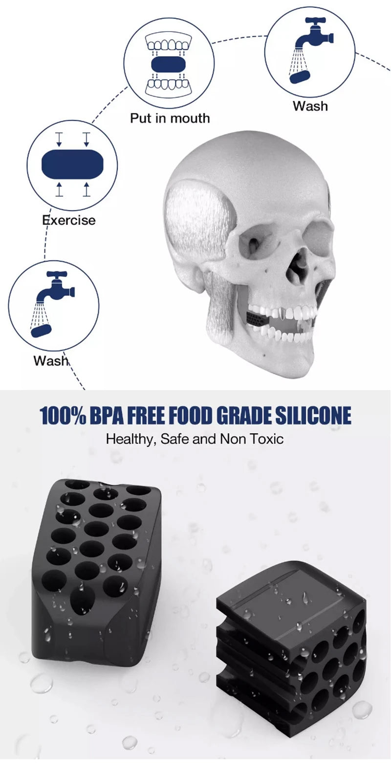 Silicone Jaw Exerciser & Jawline Toner